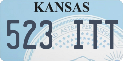 KS license plate 523ITT