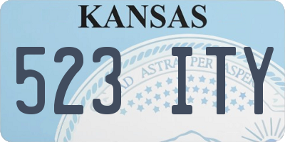 KS license plate 523ITY