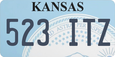 KS license plate 523ITZ
