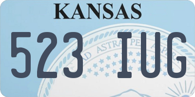 KS license plate 523IUG
