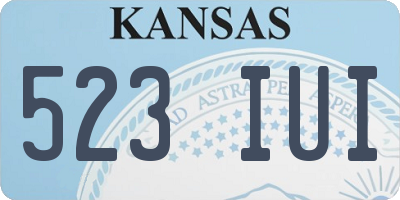 KS license plate 523IUI
