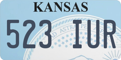 KS license plate 523IUR