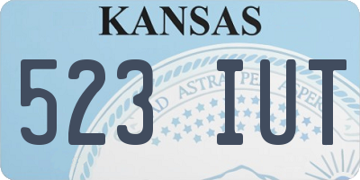 KS license plate 523IUT