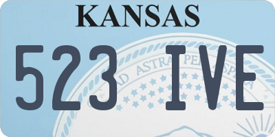 KS license plate 523IVE