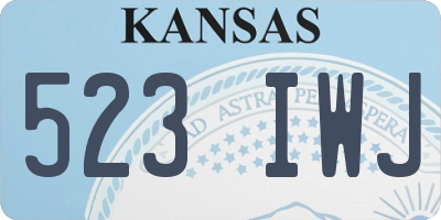 KS license plate 523IWJ