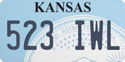 KS license plate 523IWL