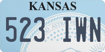 KS license plate 523IWN