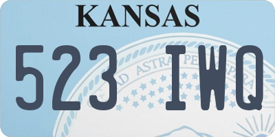 KS license plate 523IWQ