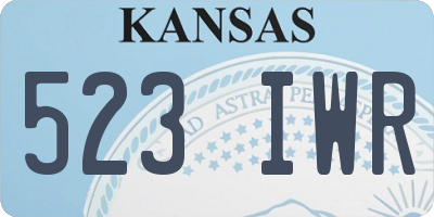 KS license plate 523IWR