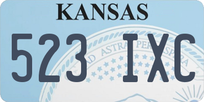KS license plate 523IXC