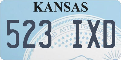 KS license plate 523IXD