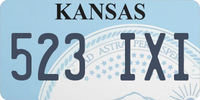 KS license plate 523IXI