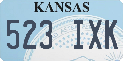 KS license plate 523IXK