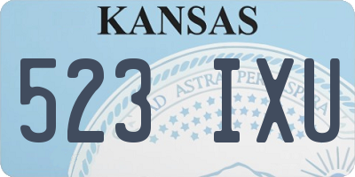 KS license plate 523IXU