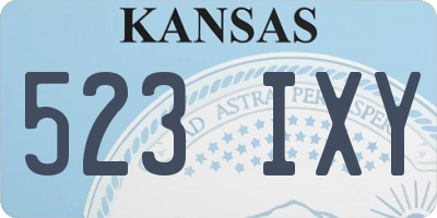 KS license plate 523IXY