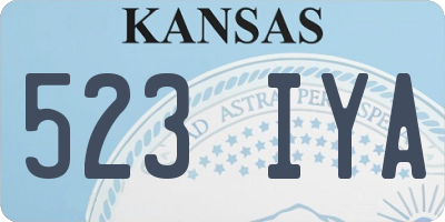 KS license plate 523IYA