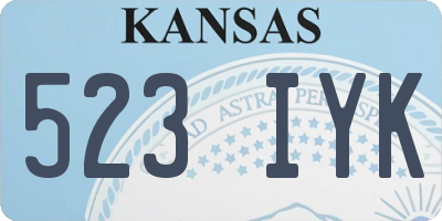 KS license plate 523IYK