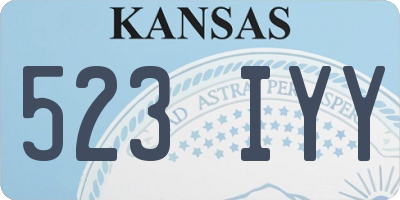 KS license plate 523IYY