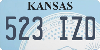 KS license plate 523IZD