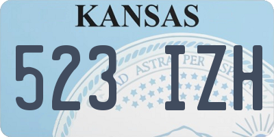 KS license plate 523IZH