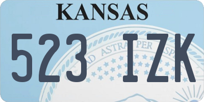 KS license plate 523IZK