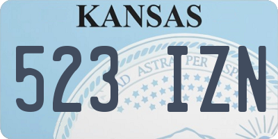 KS license plate 523IZN