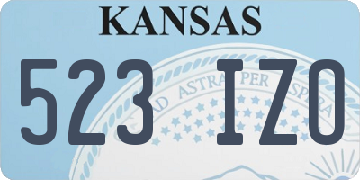 KS license plate 523IZO