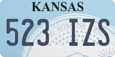KS license plate 523IZS