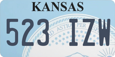 KS license plate 523IZW