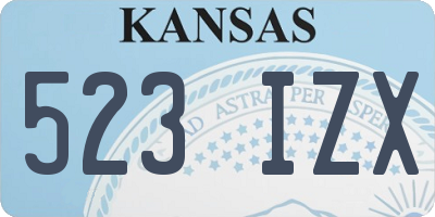 KS license plate 523IZX