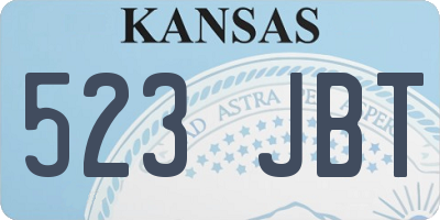 KS license plate 523JBT