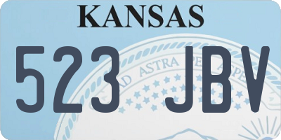 KS license plate 523JBV