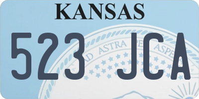 KS license plate 523JCA