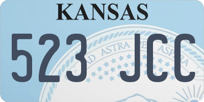 KS license plate 523JCC