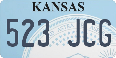 KS license plate 523JCG