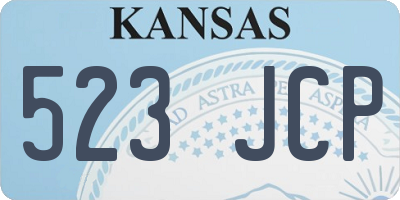 KS license plate 523JCP