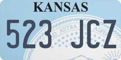 KS license plate 523JCZ