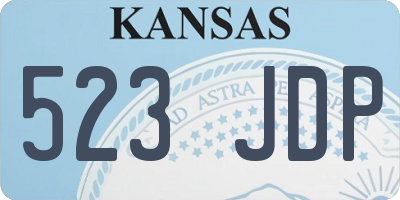 KS license plate 523JDP