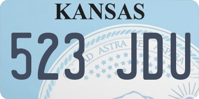 KS license plate 523JDU