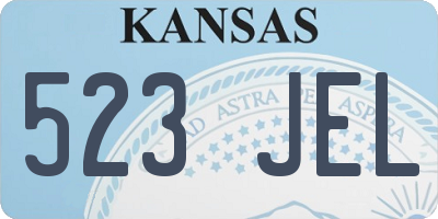 KS license plate 523JEL