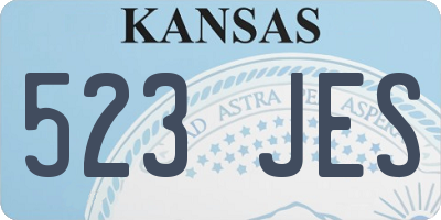 KS license plate 523JES