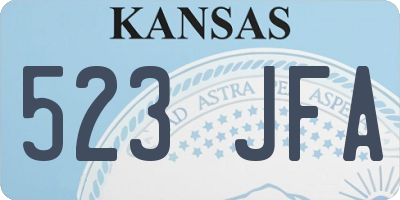 KS license plate 523JFA