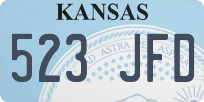 KS license plate 523JFD