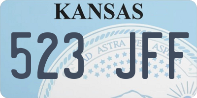 KS license plate 523JFF