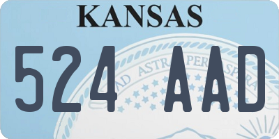 KS license plate 524AAD