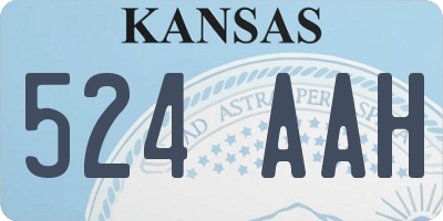 KS license plate 524AAH