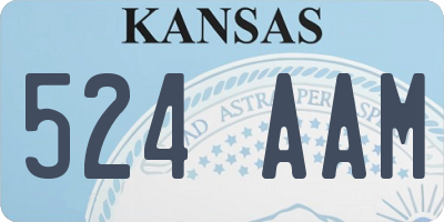 KS license plate 524AAM