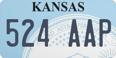 KS license plate 524AAP