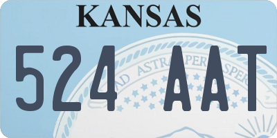 KS license plate 524AAT