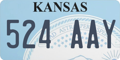 KS license plate 524AAY